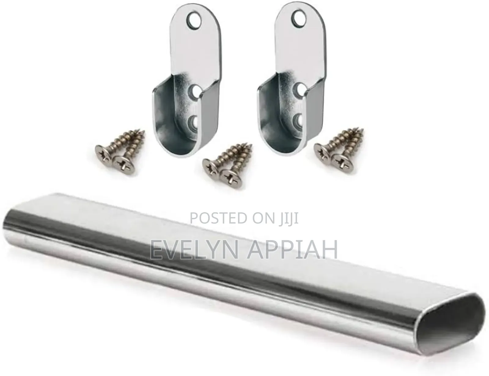 Galvanized 10ft Wardrobe Bar With Hooks