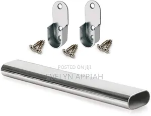 Galvanized 10ft Wardrobe Bar With Hooks