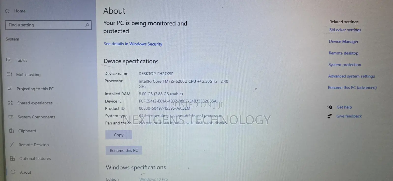 Laptop Lenovo ThinkPad L570 8GB Intel Core I5 HDD 500GB