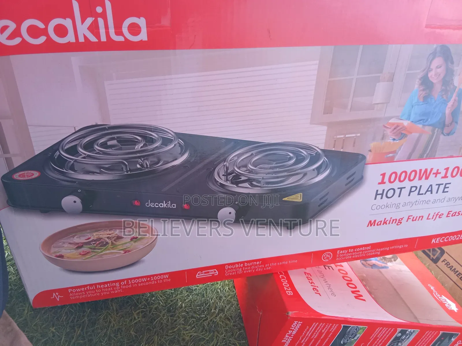 Easy to Use Hot Plate Double Burner Decakila Hot Plate