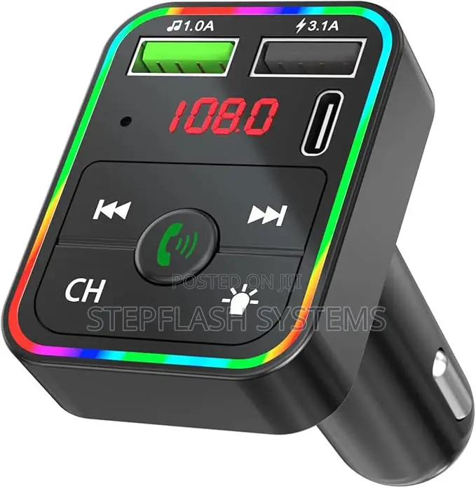 Original Car Bluetooth Fm Player + Latest Type-C Charger