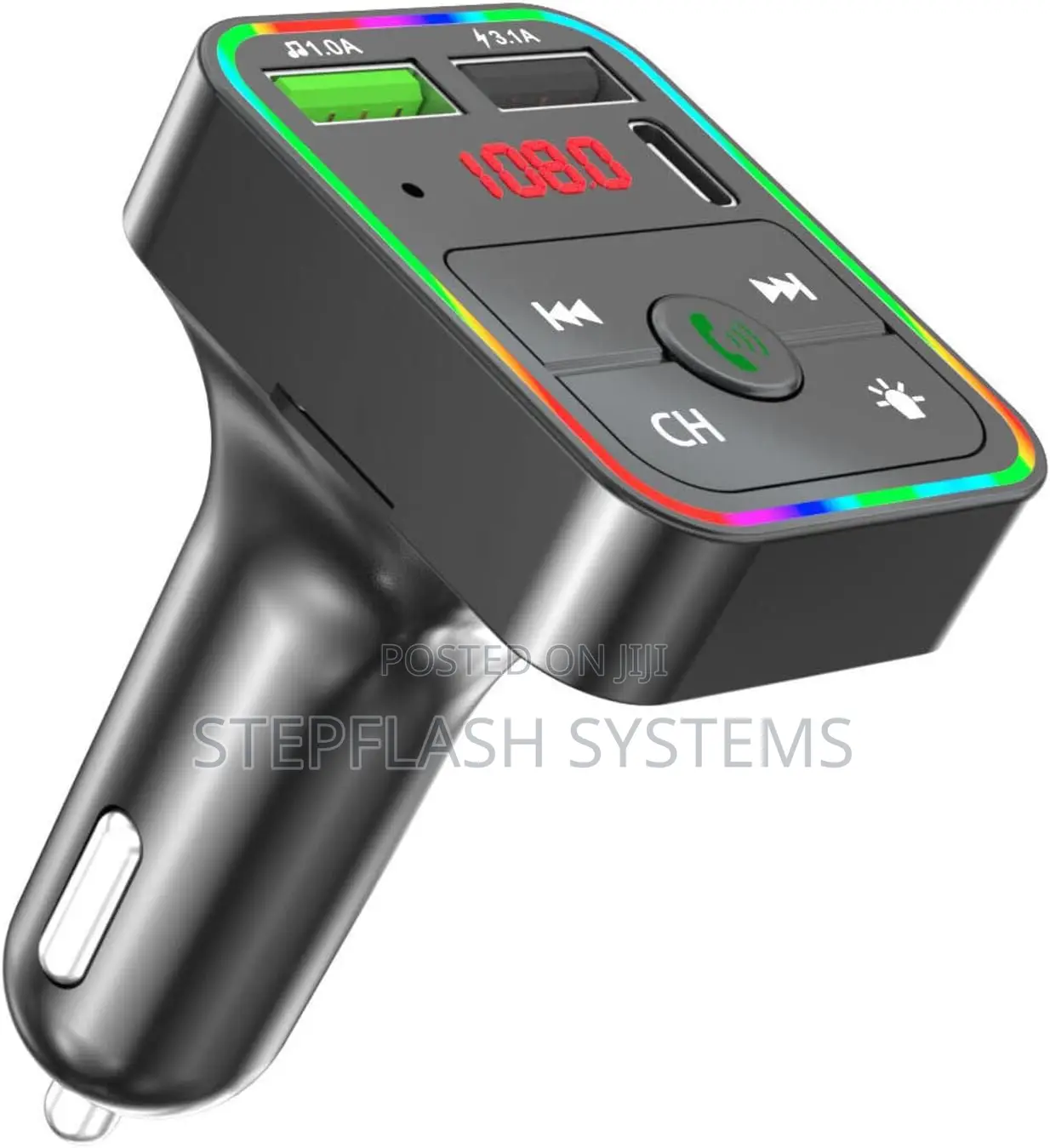 Original Car Bluetooth Fm Player + Latest Type-C Charger