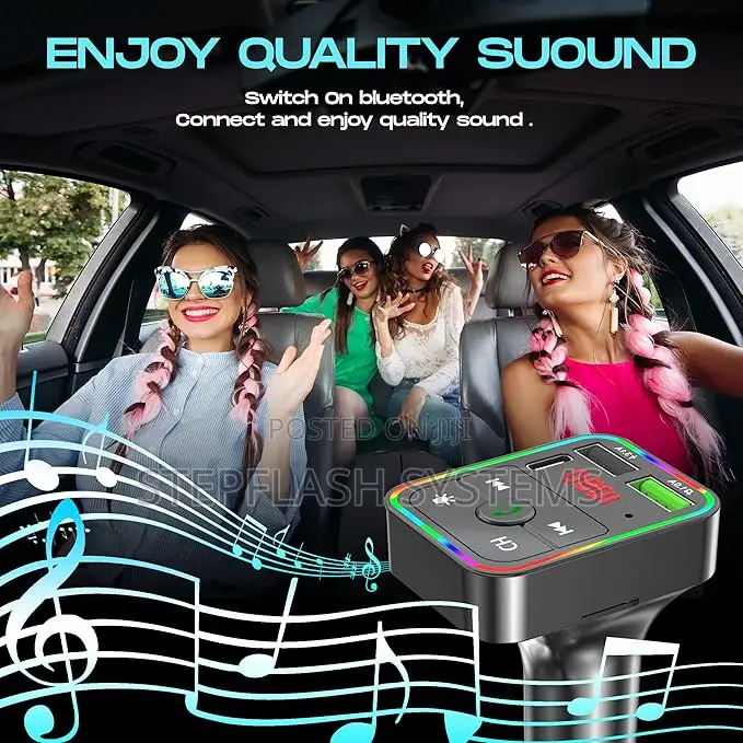 Original Car Bluetooth Fm Player + Latest Type-C Charger
