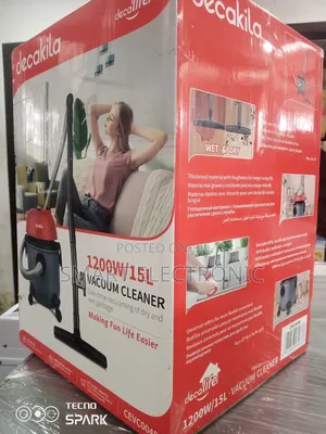 Wet and Dry Cleaning Machine Decakila Vacuum Cleaner 1209w