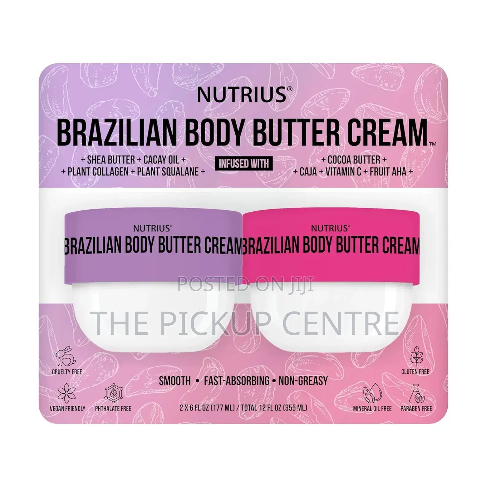 Nutrius | Brazilian Body Butter Cream 355ml 1=245ghs