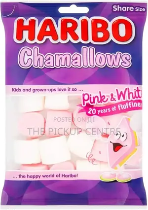 Haribo Chamallows Pink White Marshmallows, 21 Pieces, 140g
