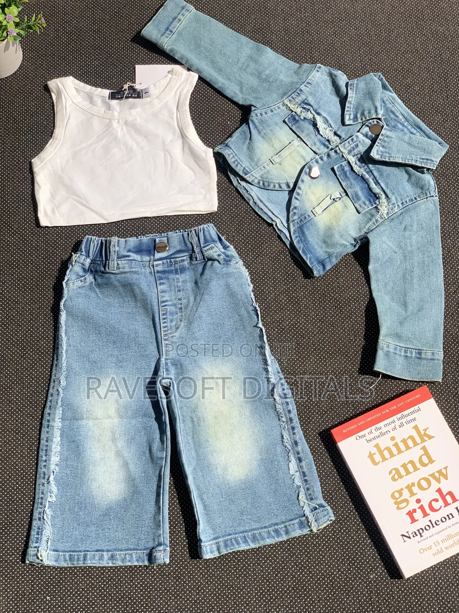Girls Quality Jeans 3in1 Set