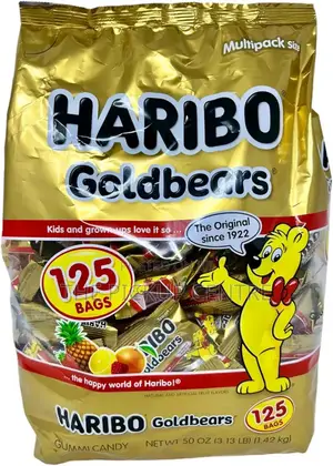 Haribo Goldbears Candy, 125 =575ghs Pieces 5ghs Treat Bags