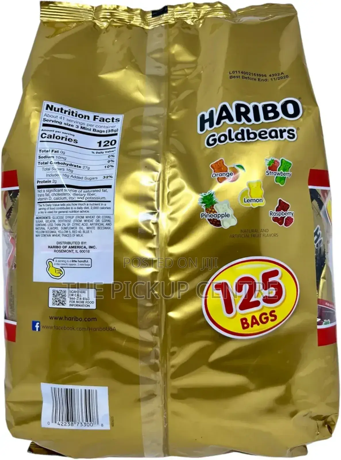 Haribo Goldbears Candy, 125 =575ghs Pieces 5ghs Treat Bags