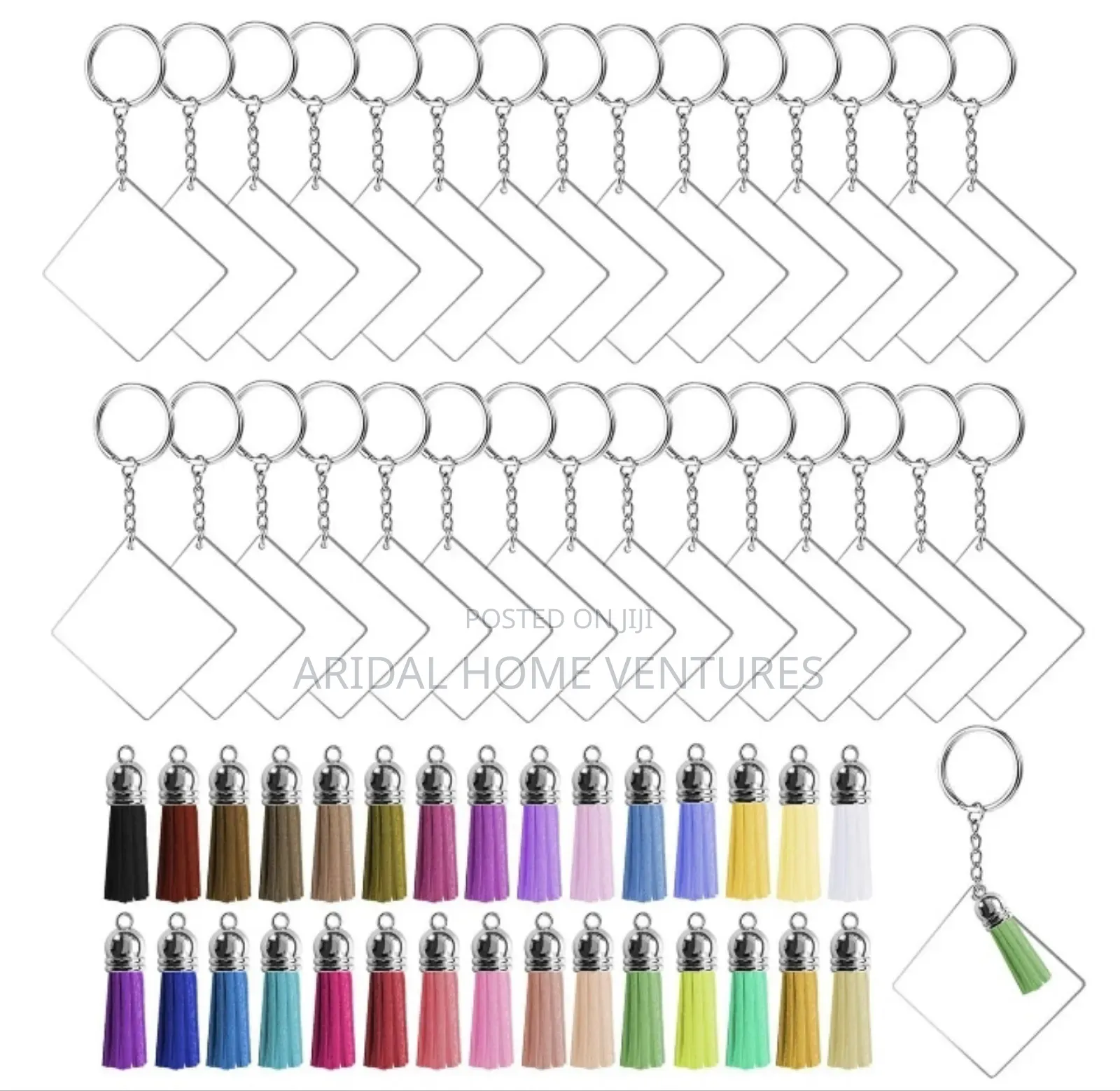 Acrylic Keychain Blanks (10pcs)