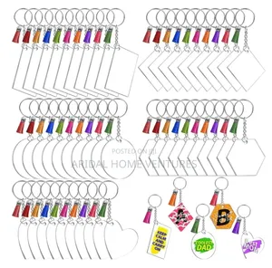 Acrylic Keychain Blanks (10pcs)
