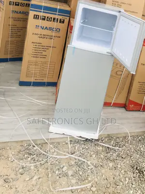 Available Nas-13fl Doubledoor Grey Top Freezer 136l Fridge