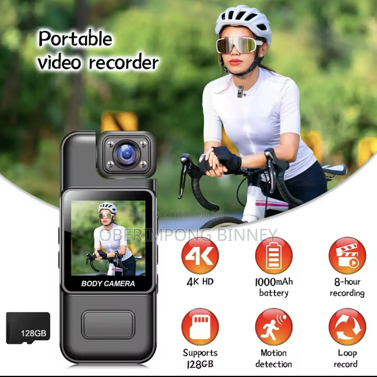 Camera Body Cam With Screen for High Definition Video
