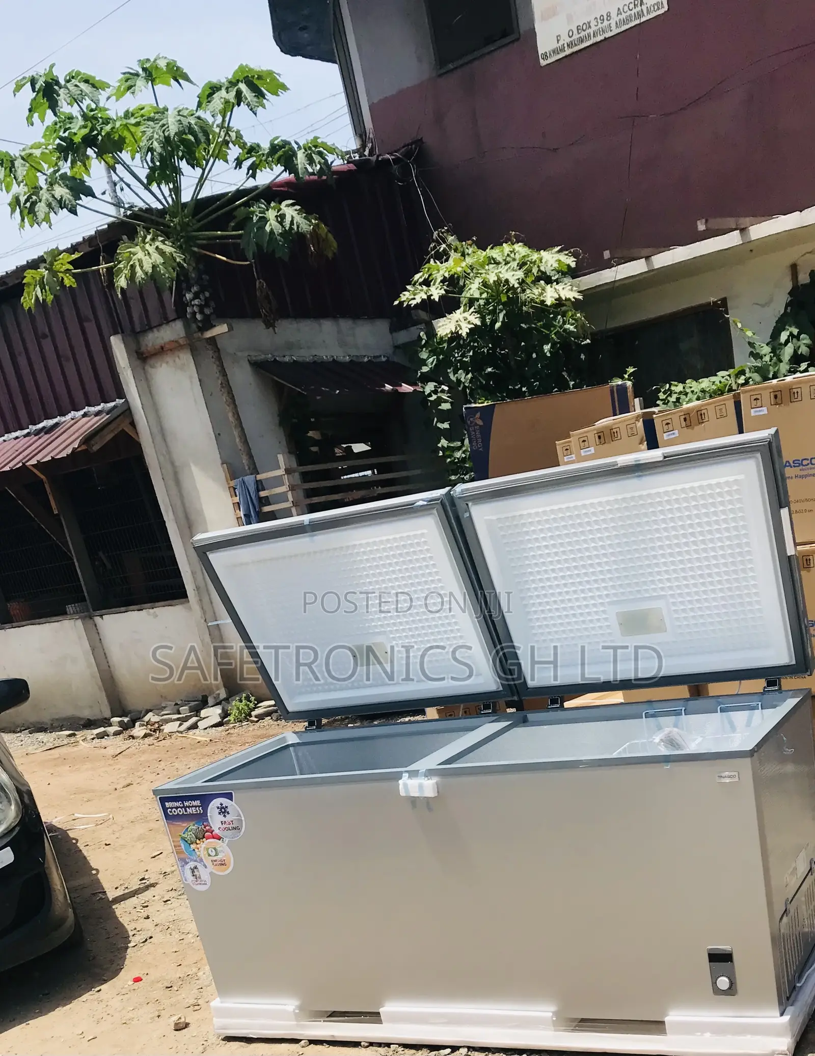 Quality Cooler Doubledoor Nas-850 Grey 600 Liters Freezer