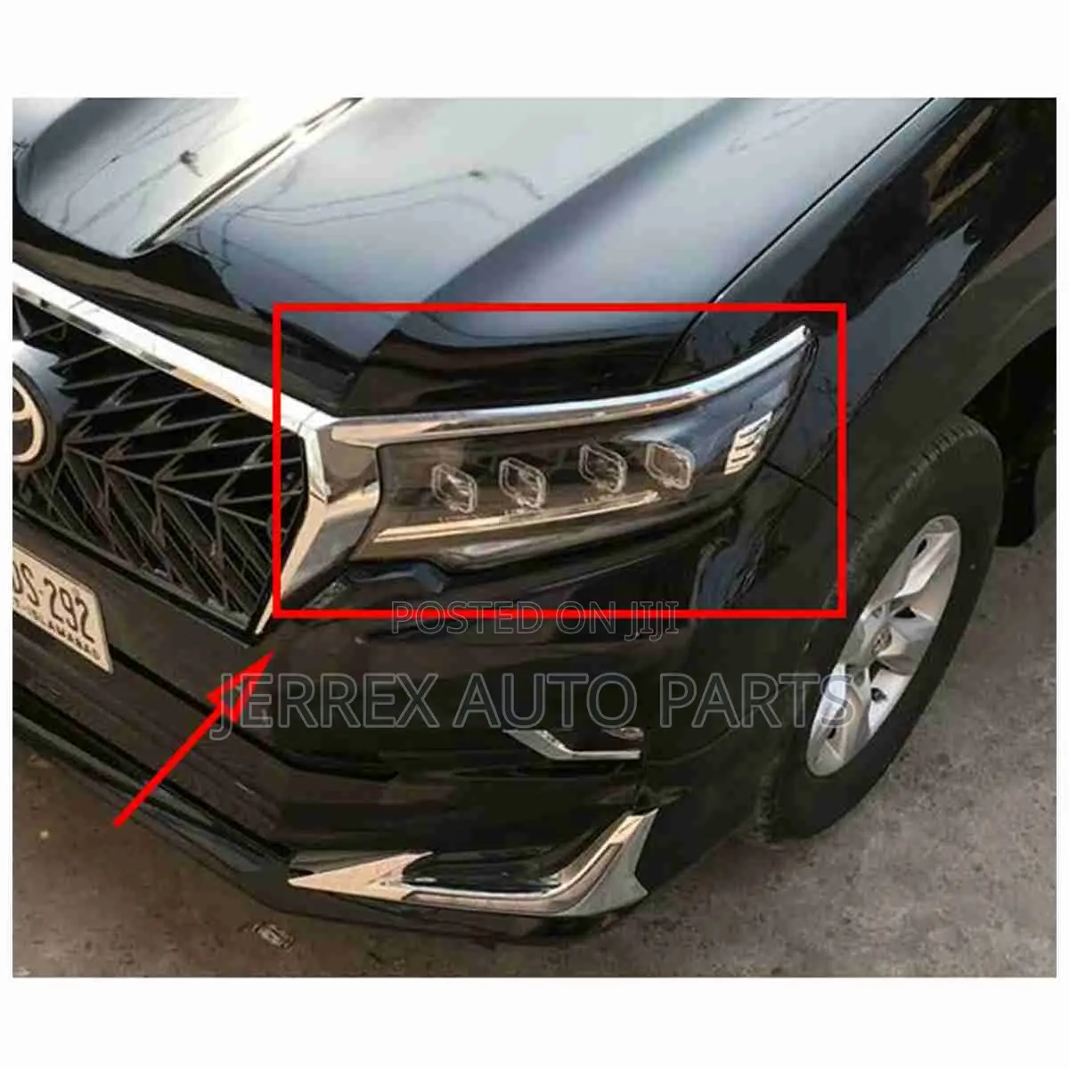 Toyota Land Cruiser Prado Headlight Trim Chrome 2017-2023