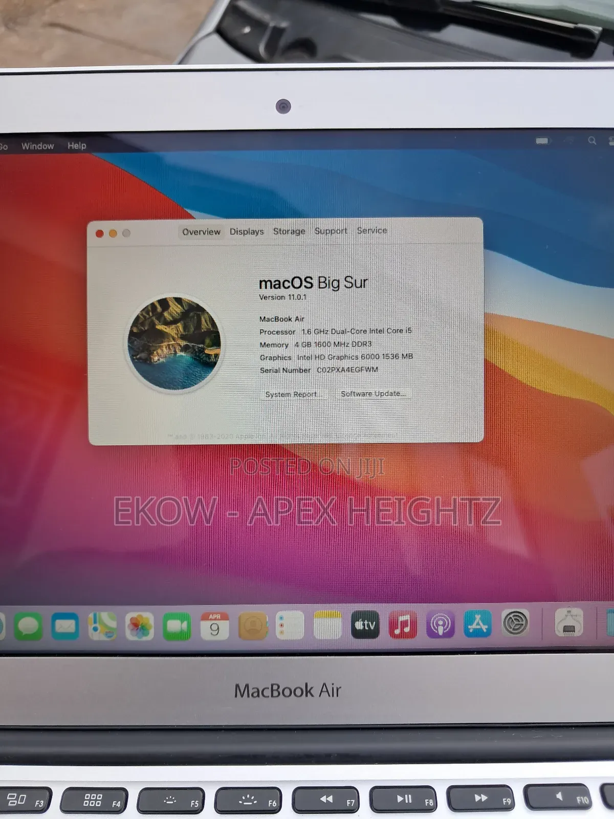 Laptop Apple MacBook Air 4GB Intel Core i5 SSD 128GB