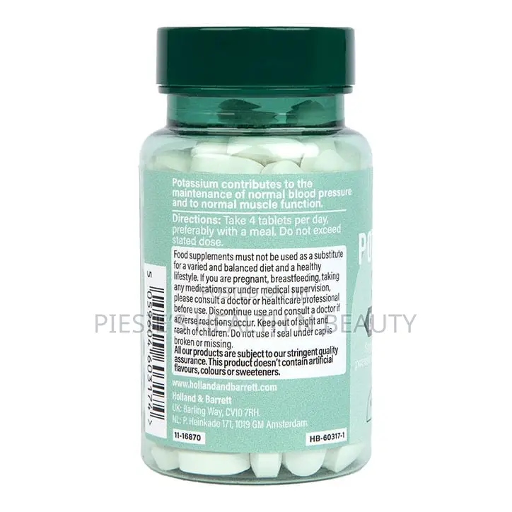 Holland Barrett Potassium 396mg 120 Tablets