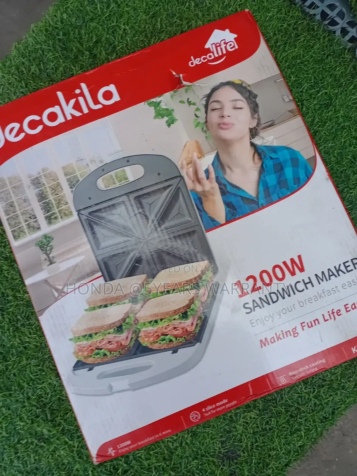 Luscious Decakila Sandwich Decakila Maker 1200w