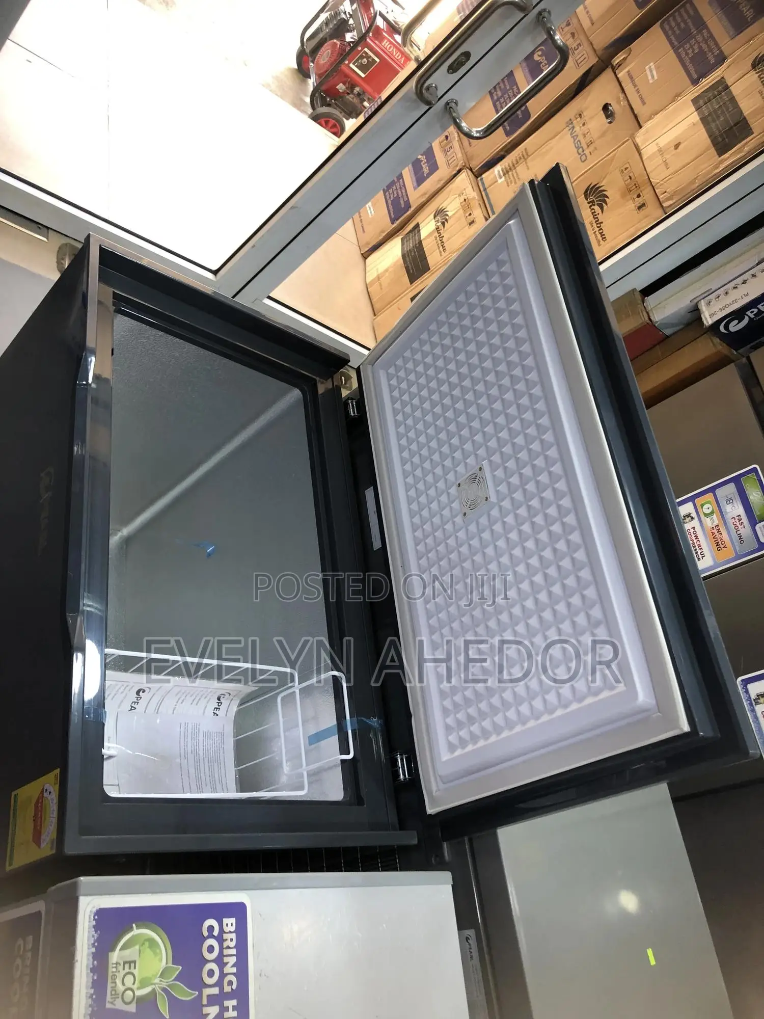 Stainless Glass Top Pearl Chest Freezer 188 Liters Availabl