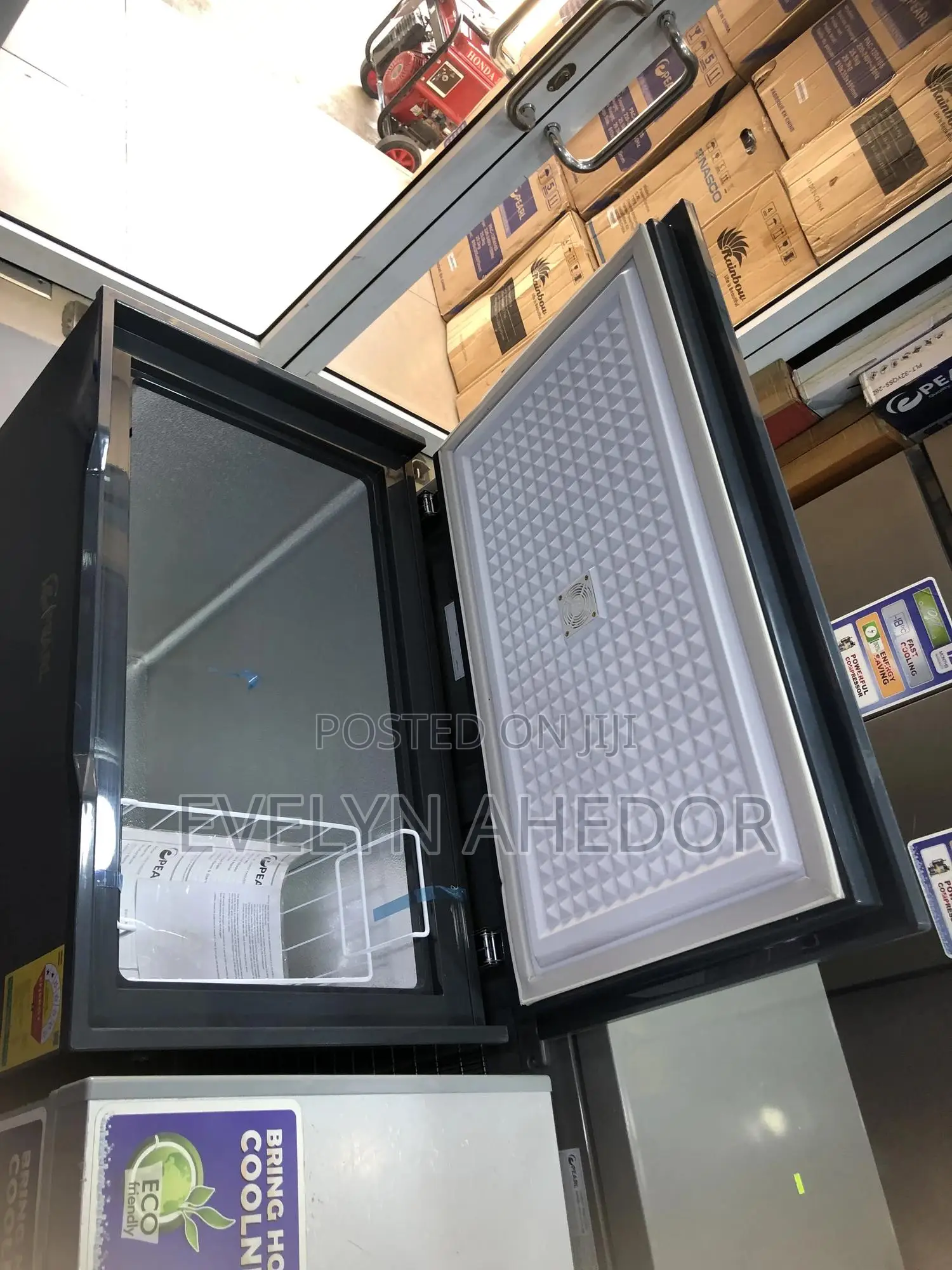 Stainless Glass Top Pearl Chest Freezer 188 Liters Availabl