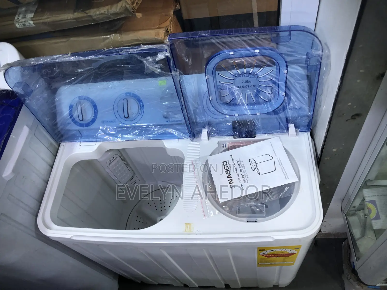 Portable Nasco 7kg Washing Machine Twin Top Available