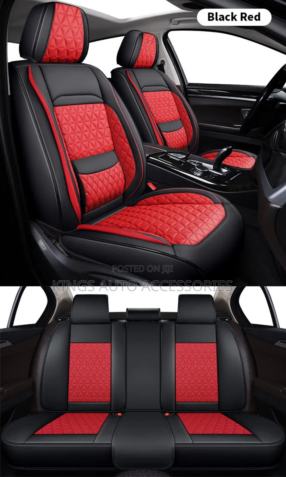 Red and Black Luxury High Quality Leather Car Seat Cover Cushion