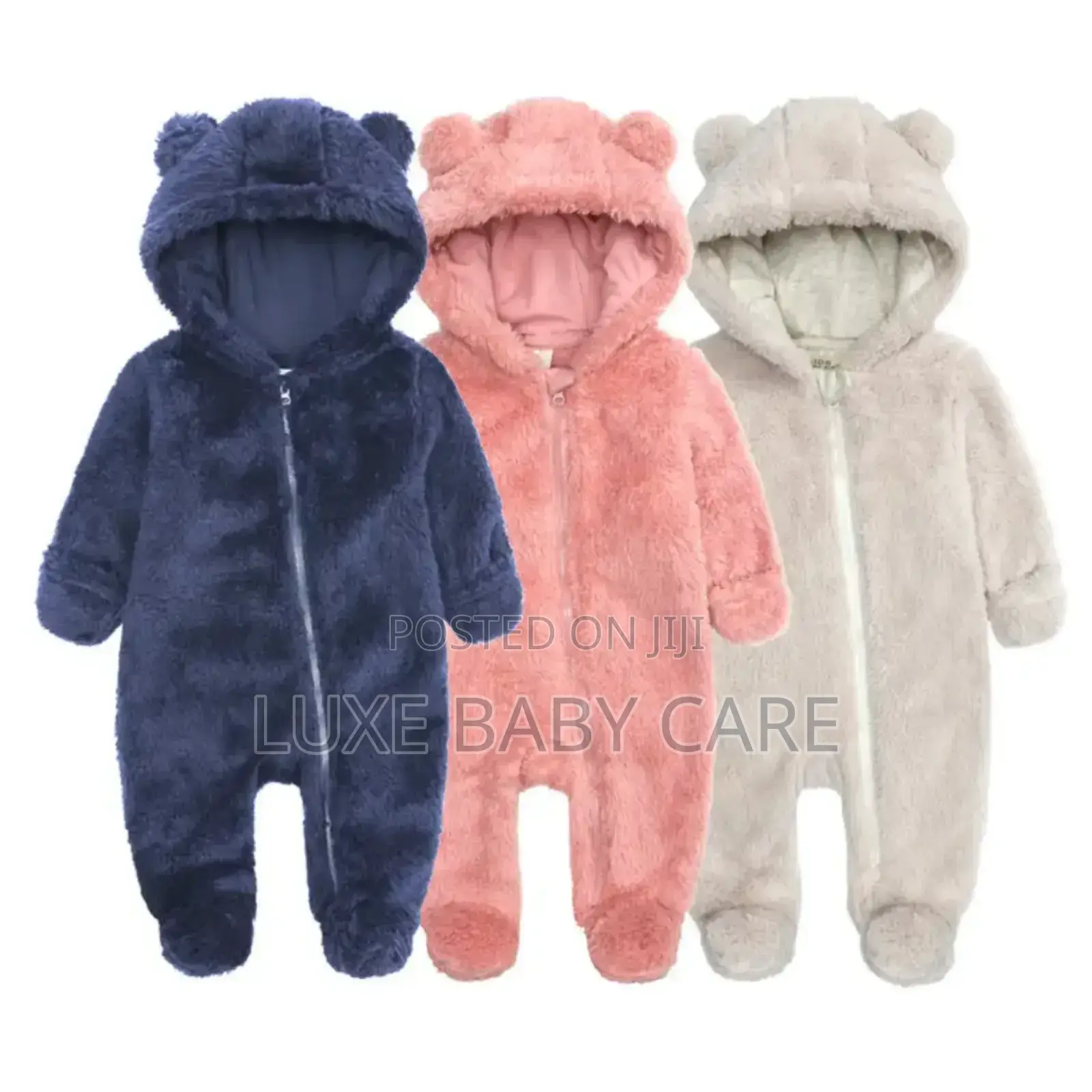 Cute Bear Warm Hooded Jumpsuit Romper