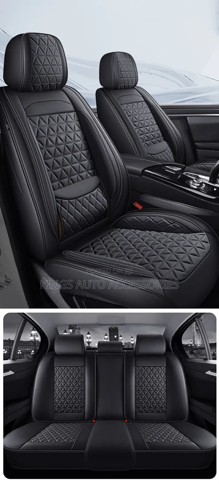 High Quality Black Leather Car Seat Cover