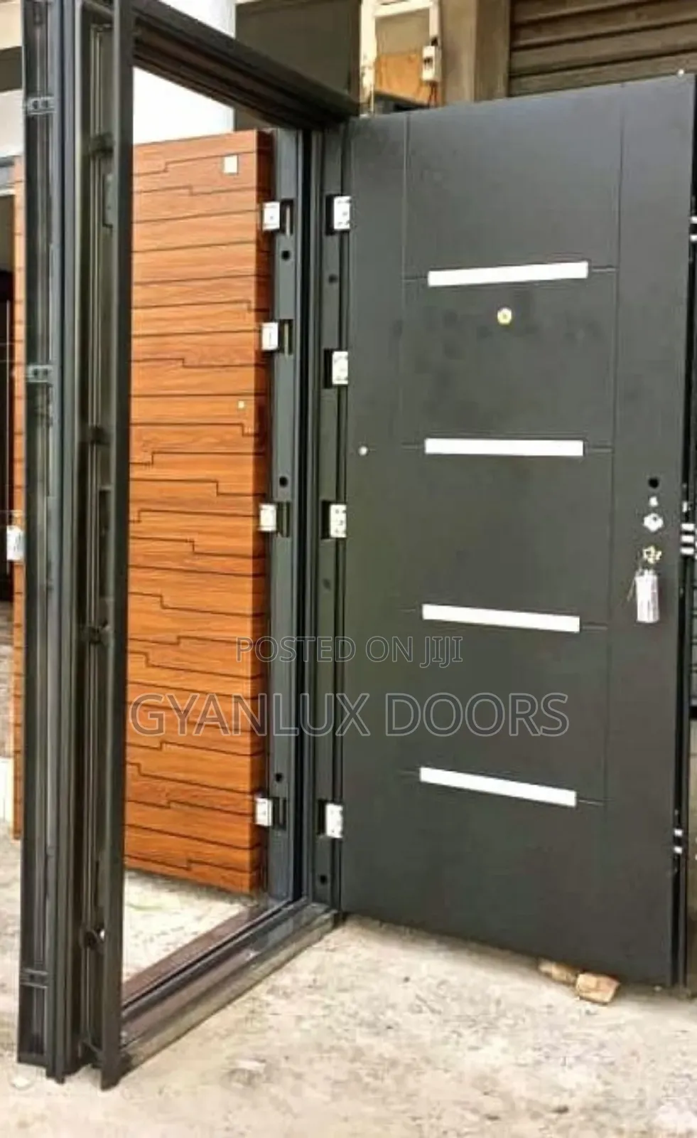 Opened Strong Security Doors
