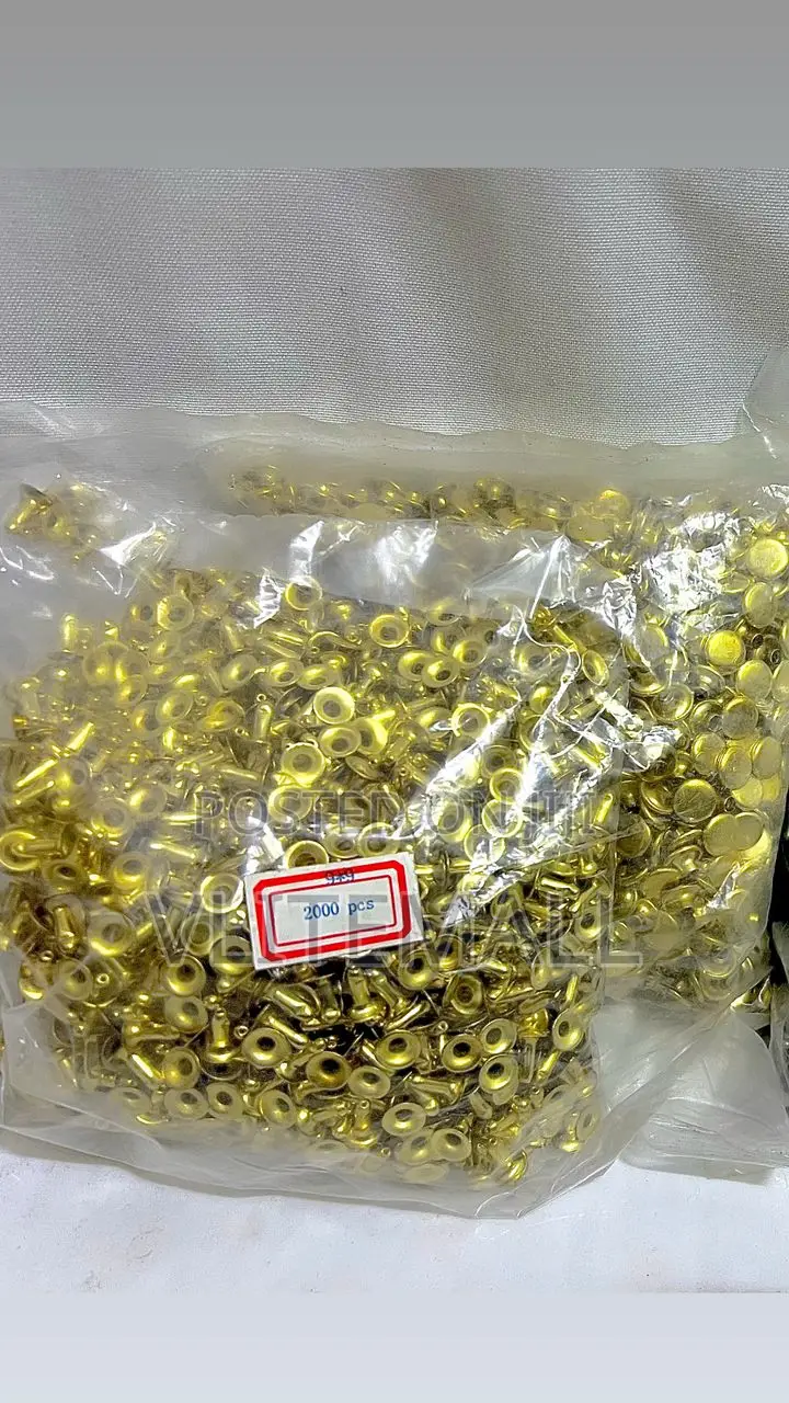 9*9 Gold Double Cap Brass Rivet