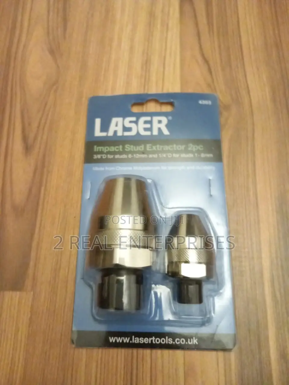 Laser 4393 Stud Extractor Set 1/4" D, 3/8" D 2pc