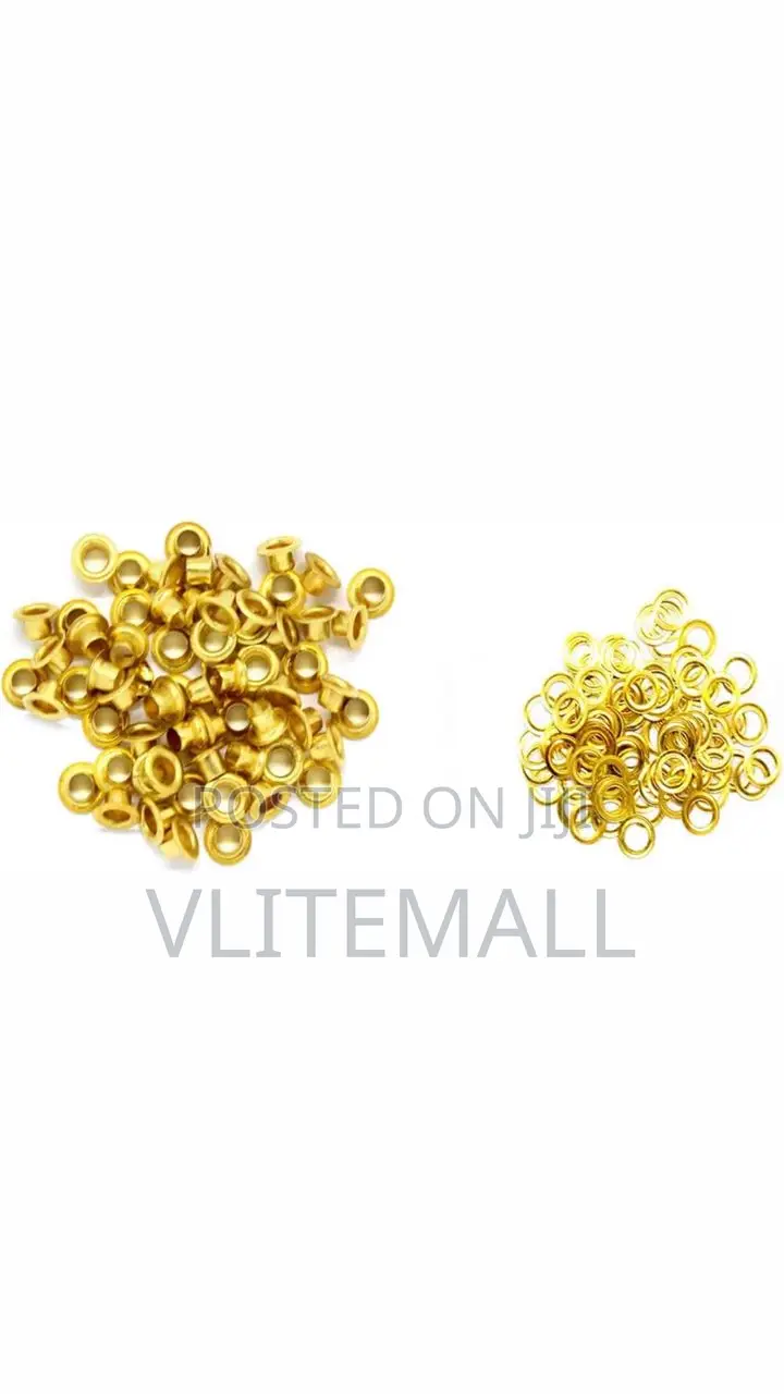 Hole Punch Round Eyelet Grommet 22mm Gold Tone