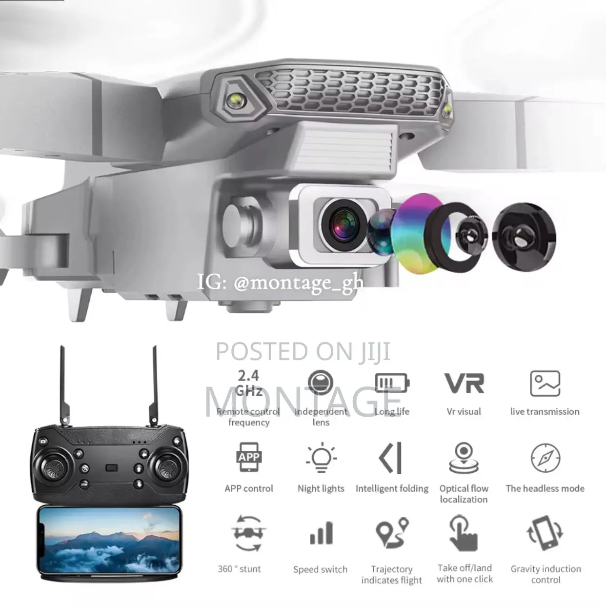 Drones With 150m Range Black and Grey