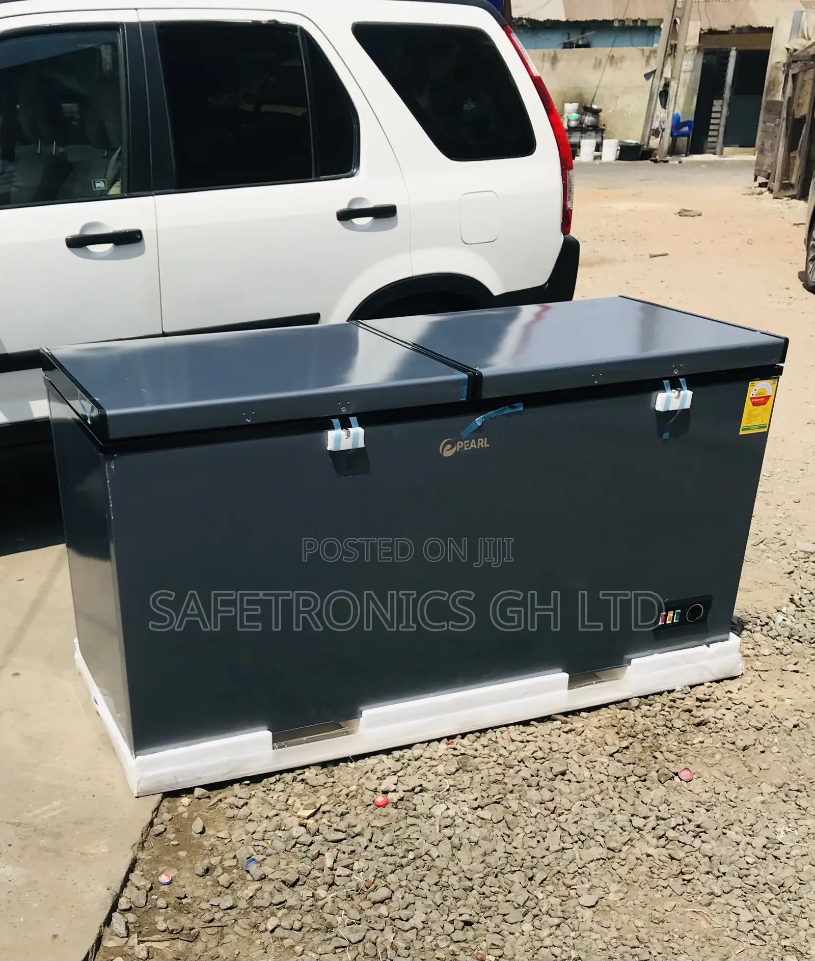 Frostflow Pearl Doubledoor Dark Grey 400 Liters Freezer