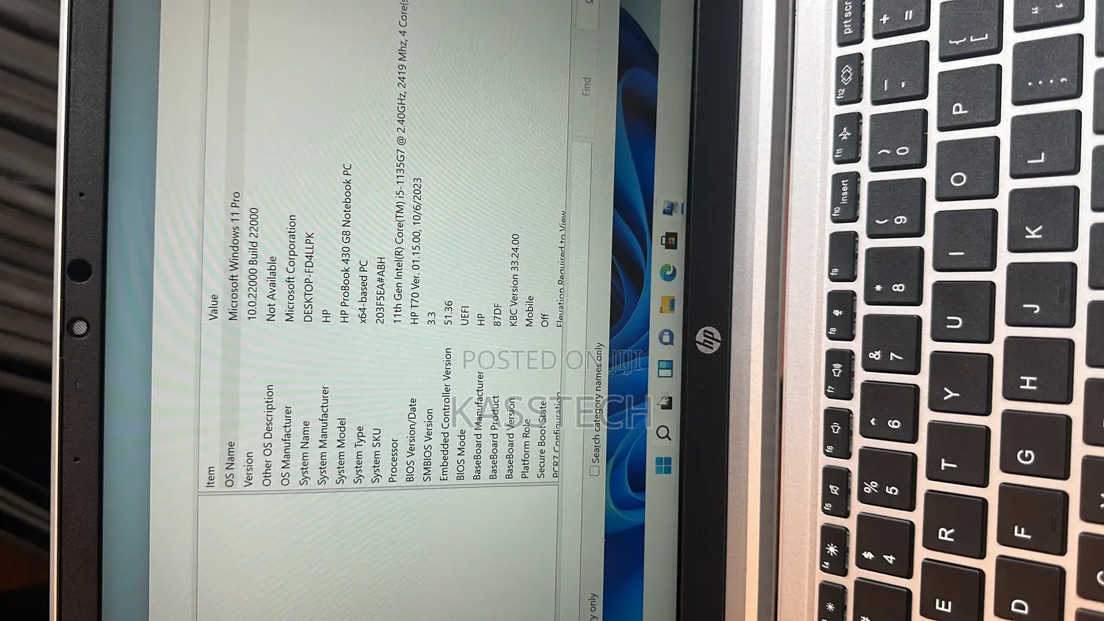 Laptop HP ProBook 430 G8 16GB Intel Core I5 SSD 256GB