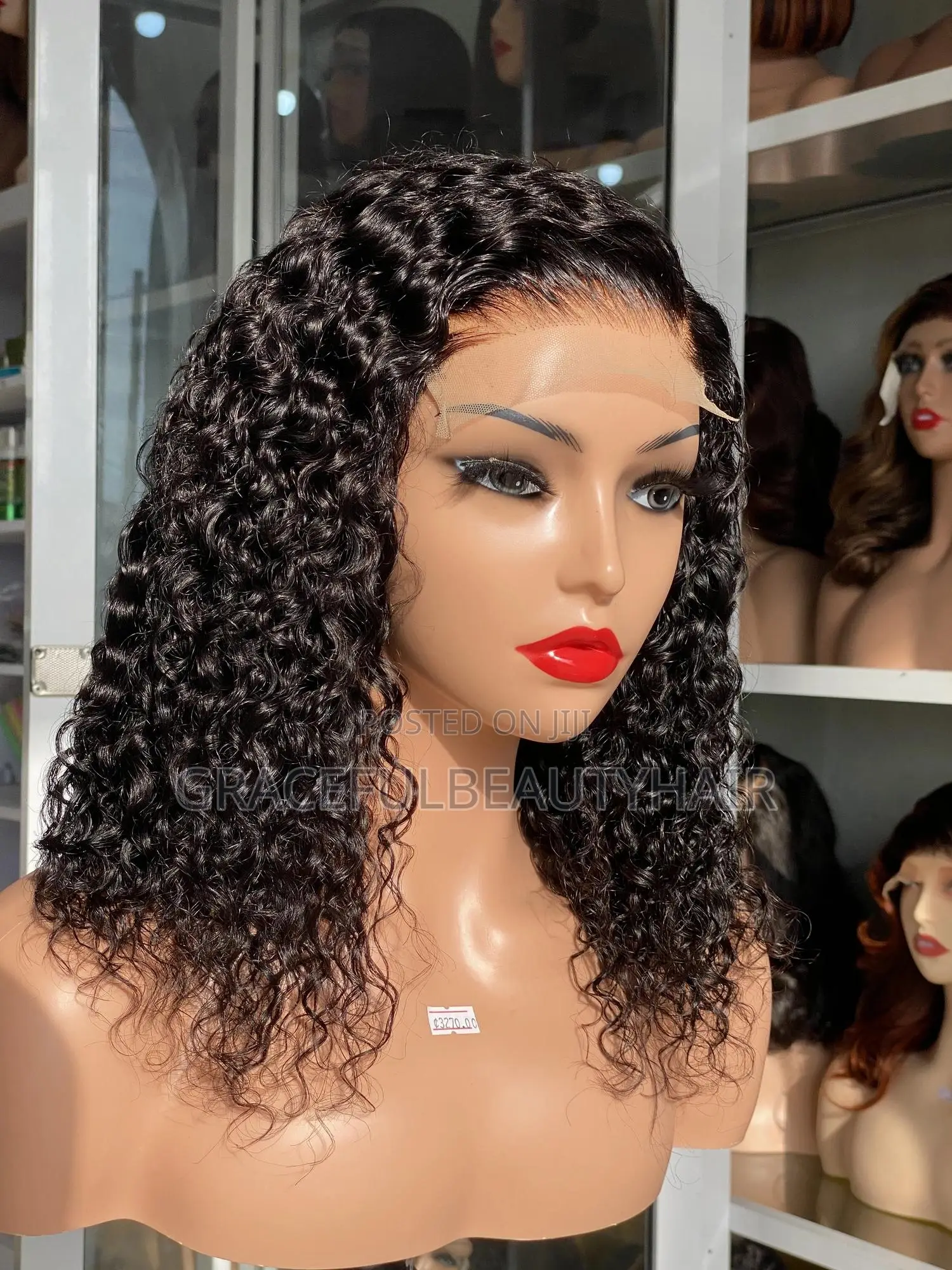 Brazilian Remy Human Hair Wig Cap 5x5 Curly 14 Inches