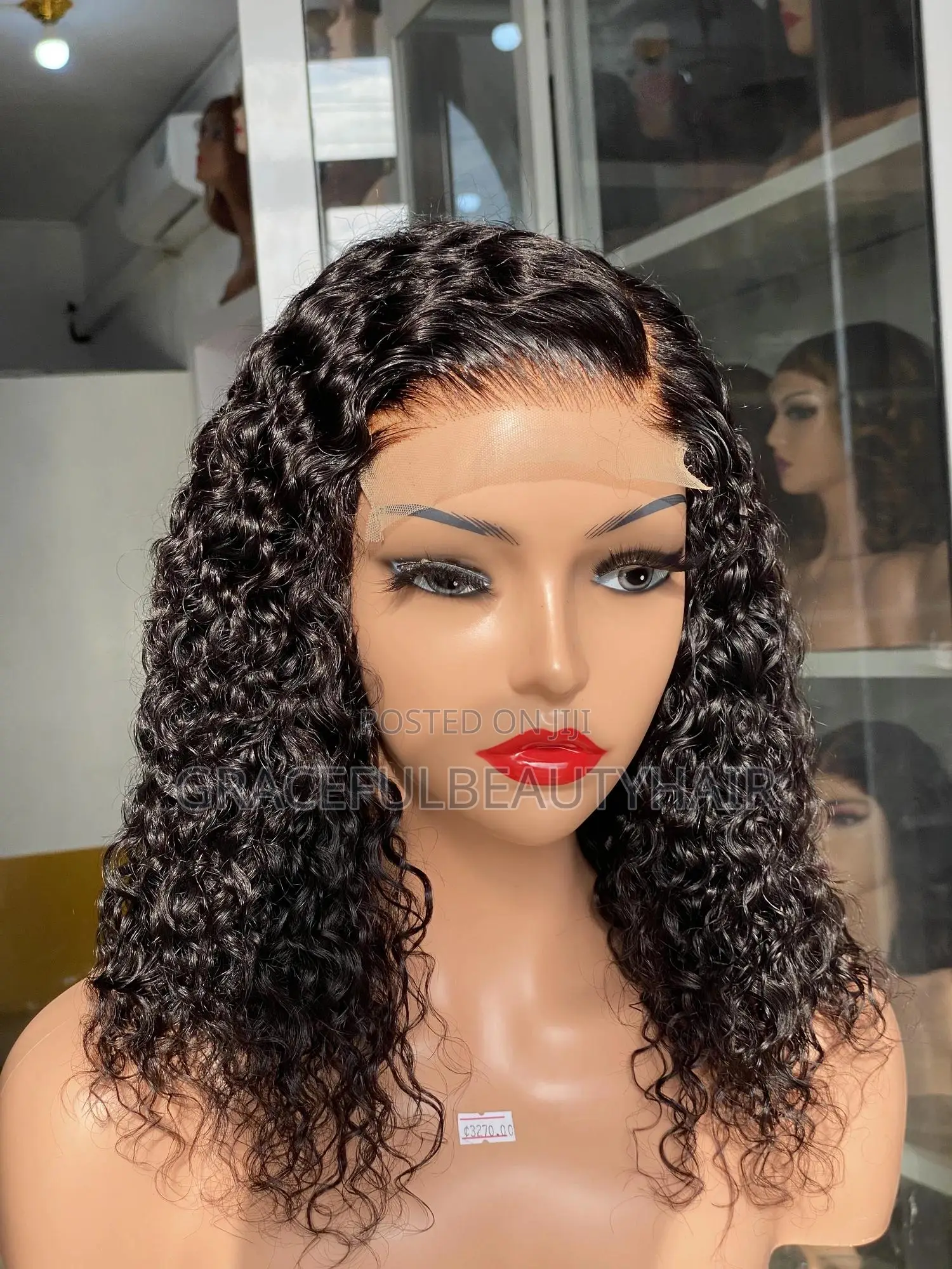 Brazilian Remy Human Hair Wig Cap 5x5 Curly 14 Inches