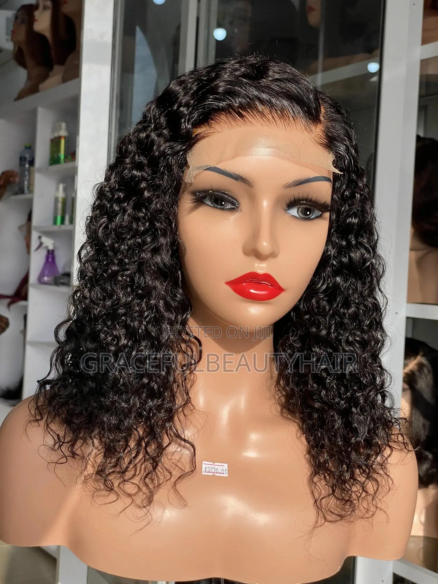 Brazilian Remy Human Hair Wig Cap 5x5 Curly 14 Inches