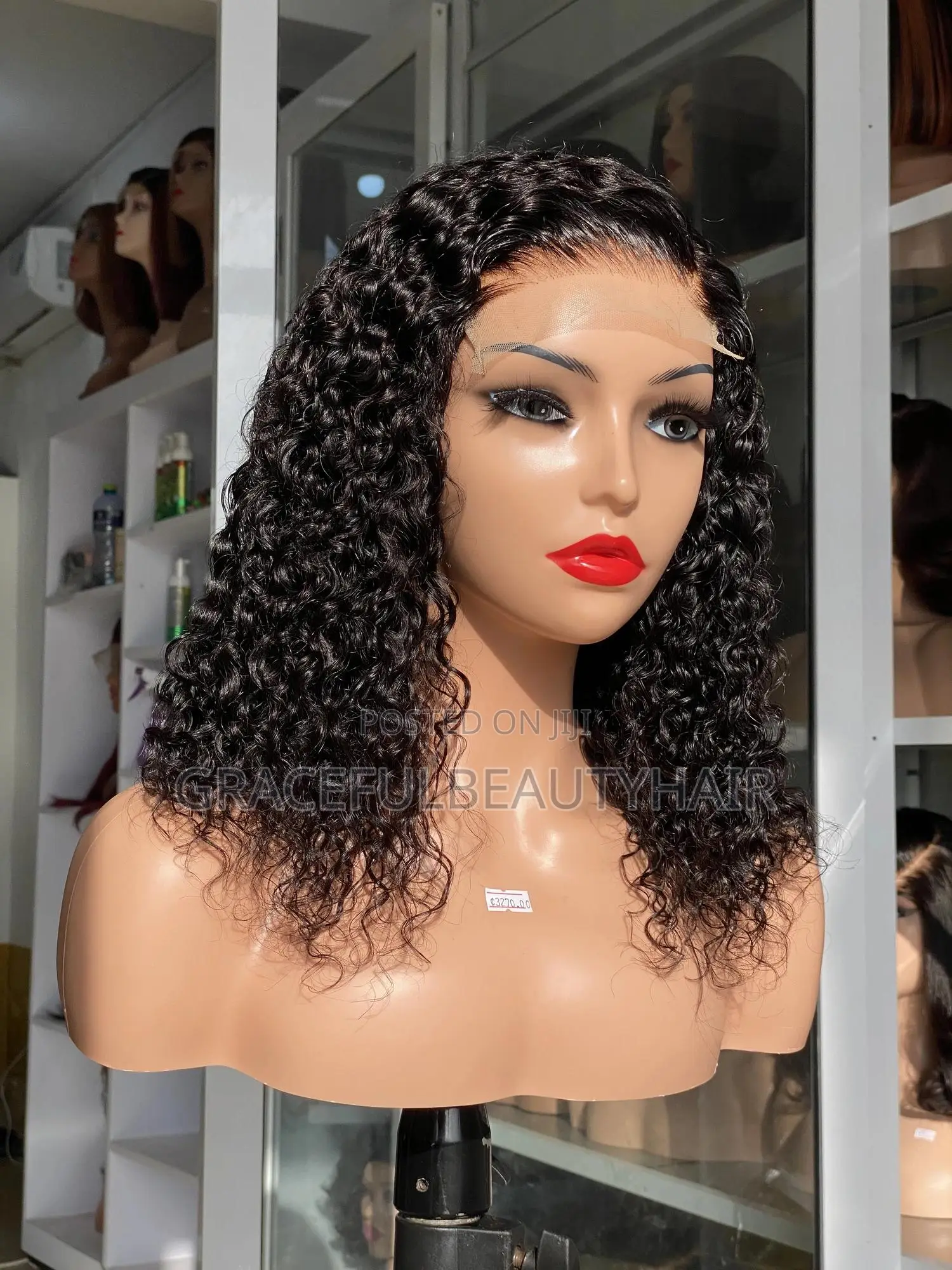 Brazilian Remy Human Hair Wig Cap 5x5 Curly 14 Inches