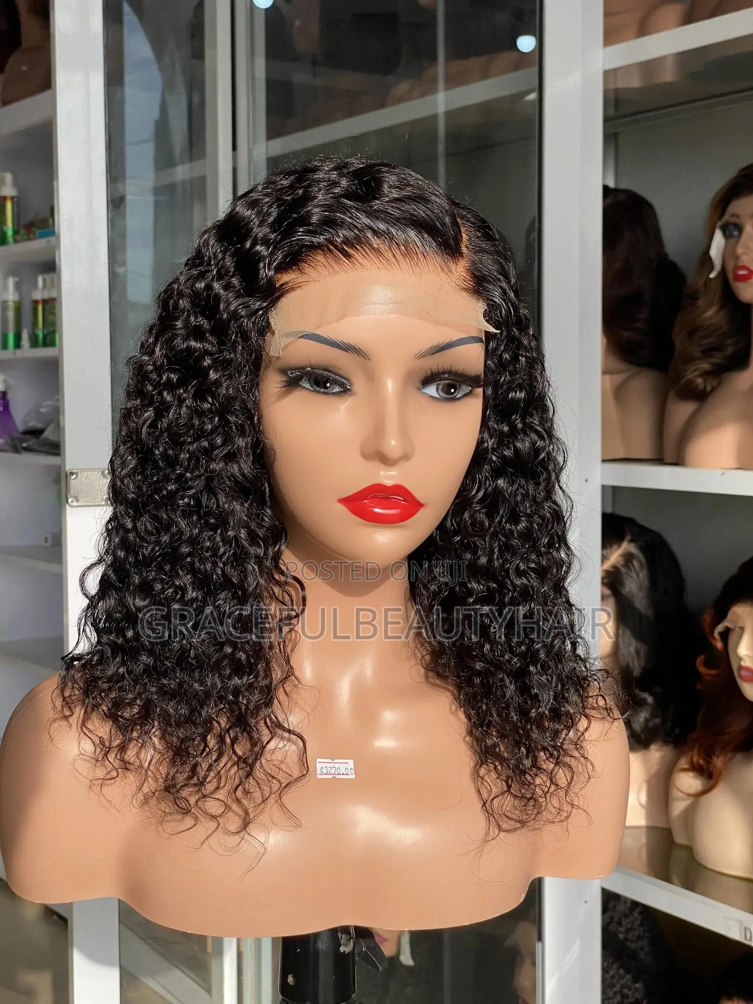 Brazilian Remy Human Hair Wig Cap 5x5 Curly 14 Inches