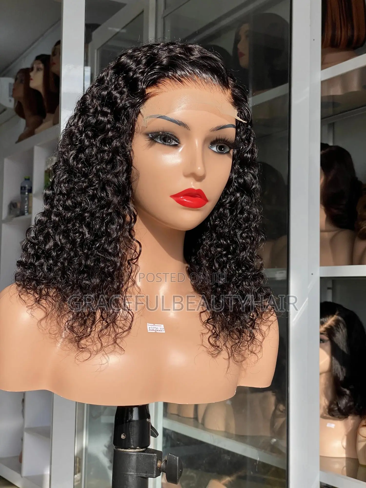 Brazilian Remy Human Hair Wig Cap 5x5 Curly 14 Inches