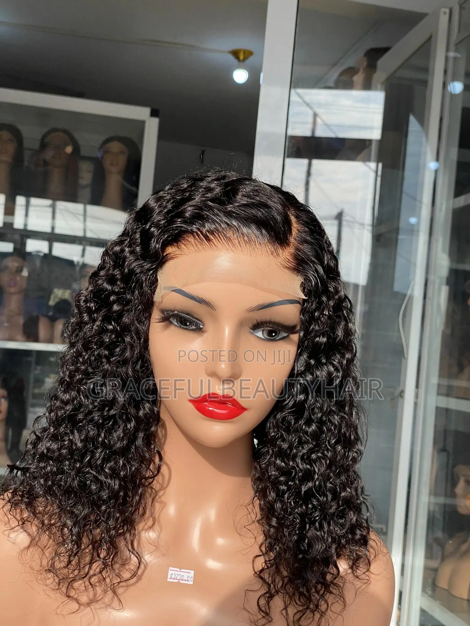 Brazilian Remy Human Hair Wig Cap 5x5 Curly 14 Inches