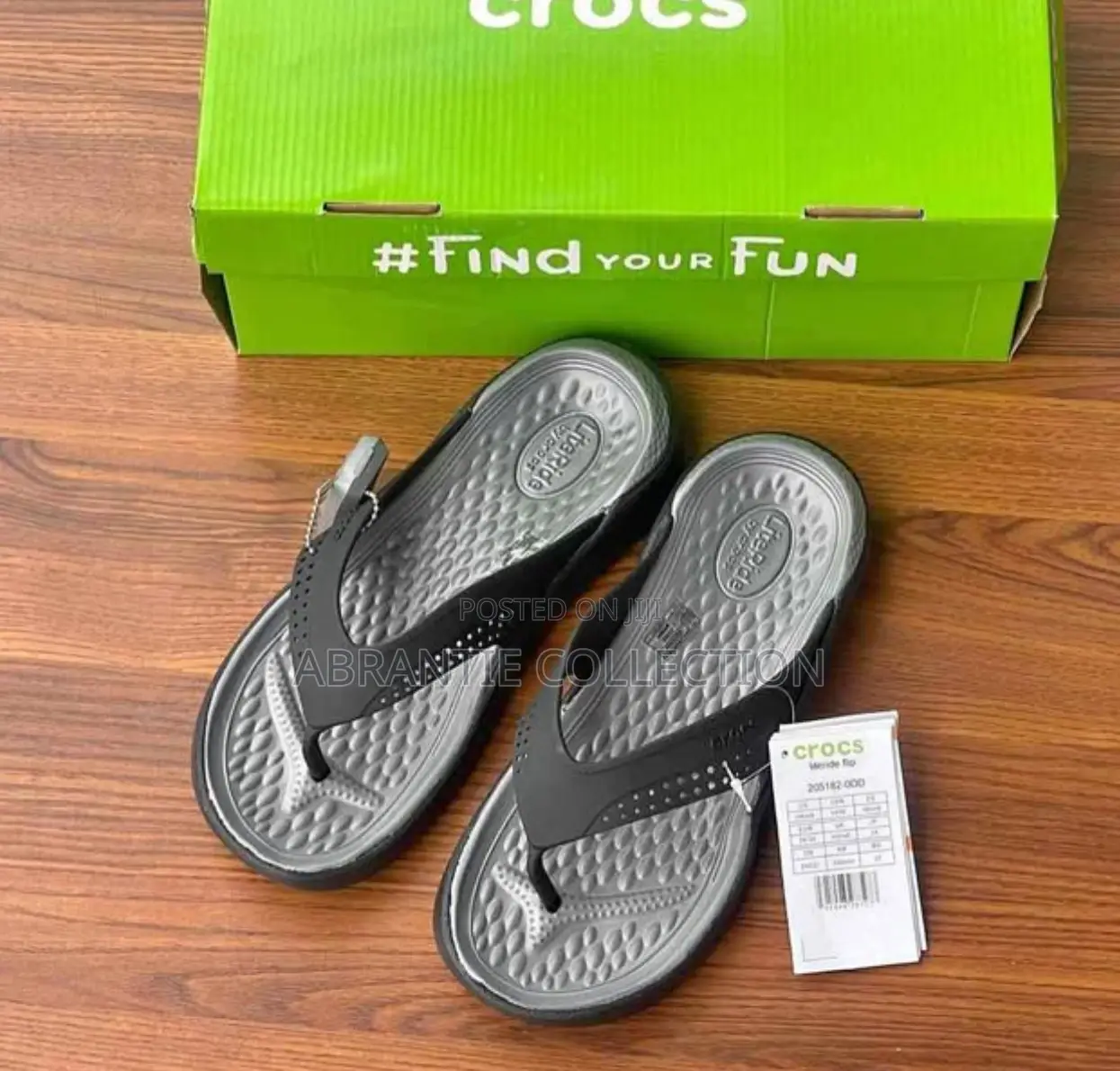 Lite Ride Crocs Slides Black Ash