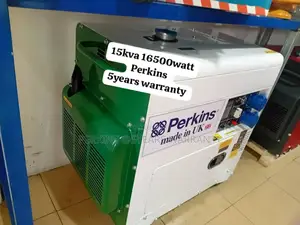 White and Green 15kva 16500watt Perkins Diesel Generator