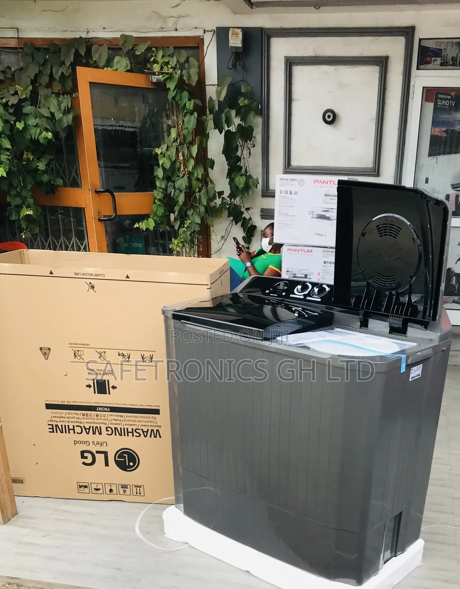 Topload Brand New 18kg Semiauto Twintub Lg Grey Washer