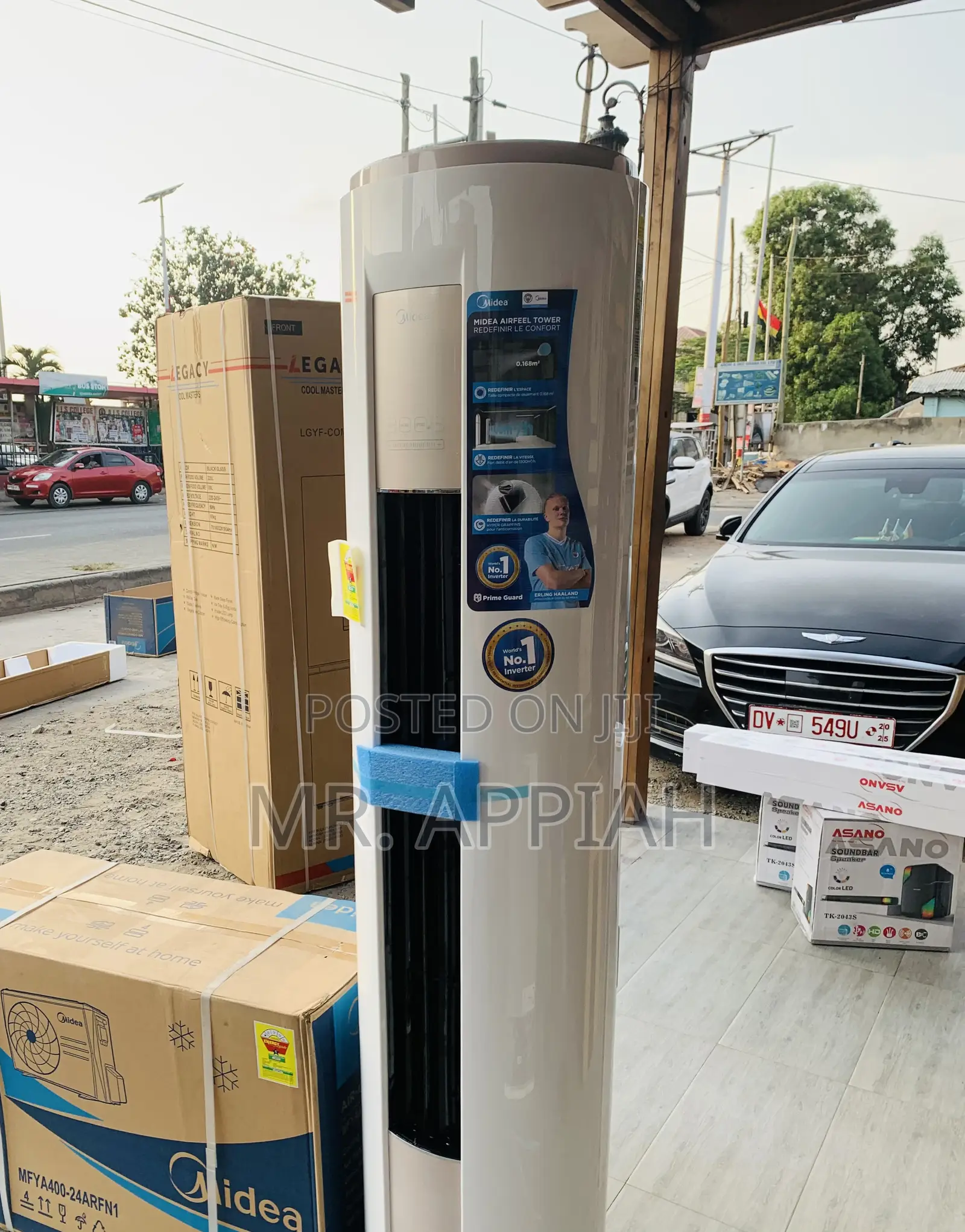In Built Midea 2.5hp Floor Standing Air Conditioner(White)