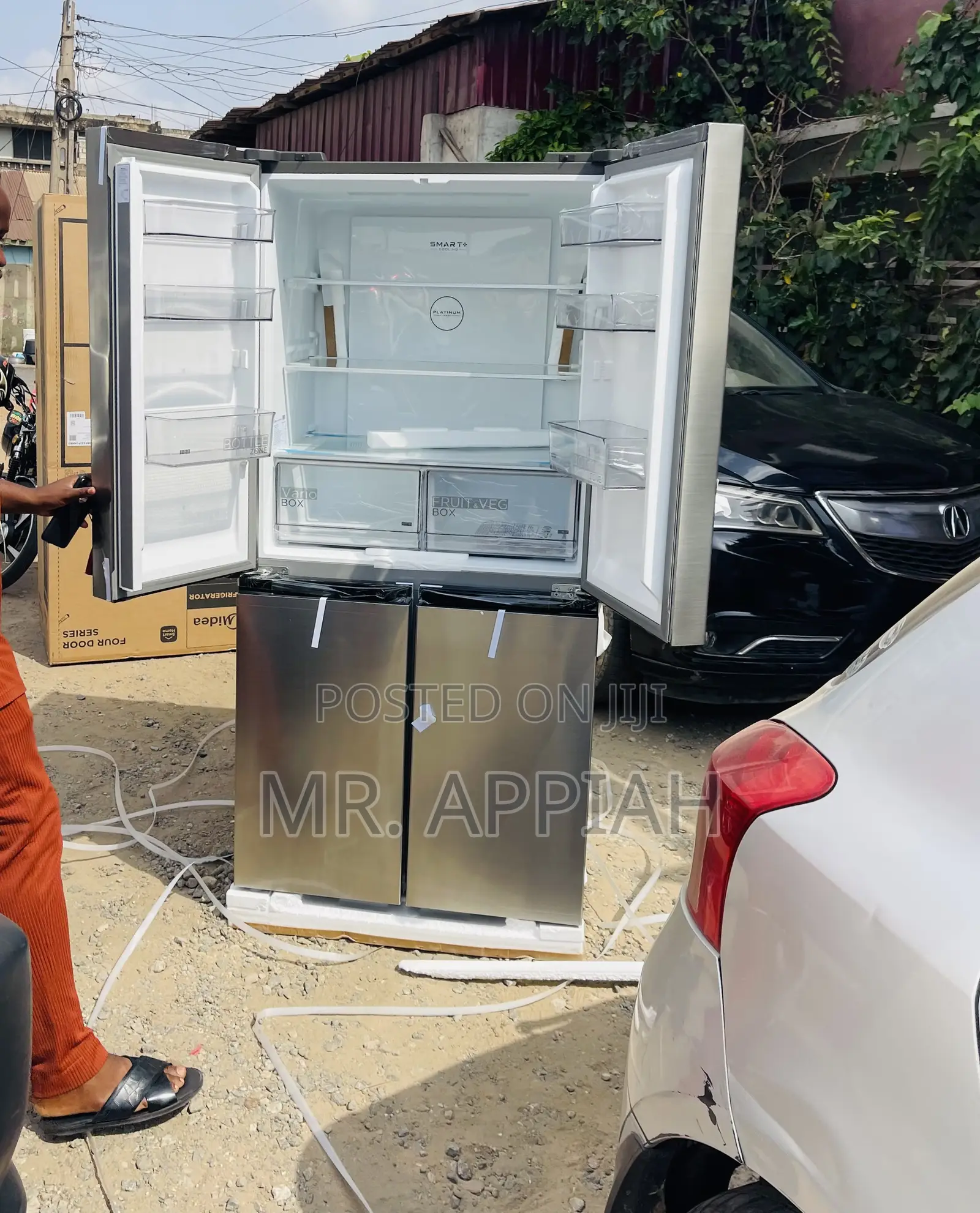 Get Original Midea Side by Side 4 Door Refrigerator.