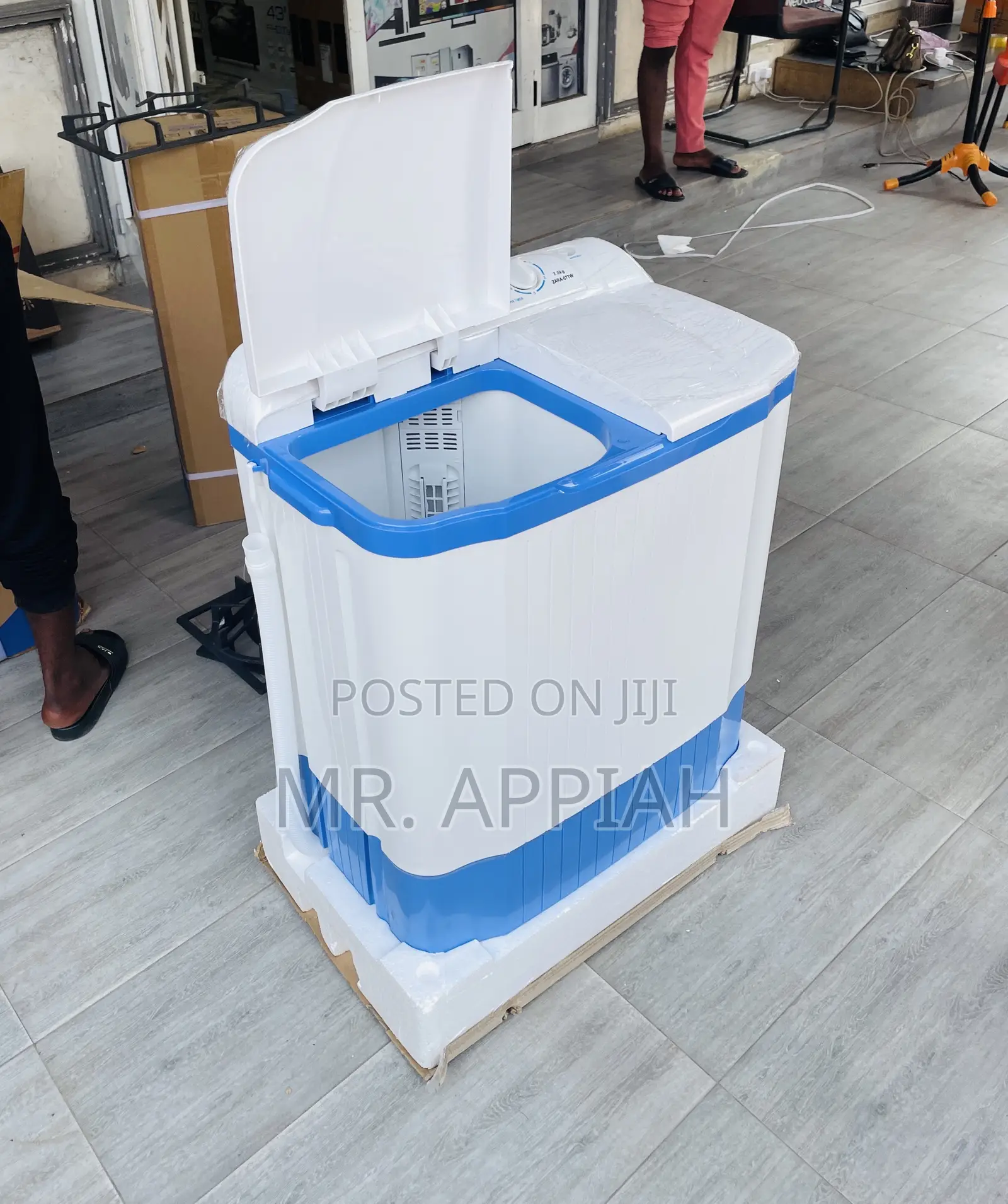Check Out Zara 7kg Semi-Auto Washing Machine + Spin Dry.