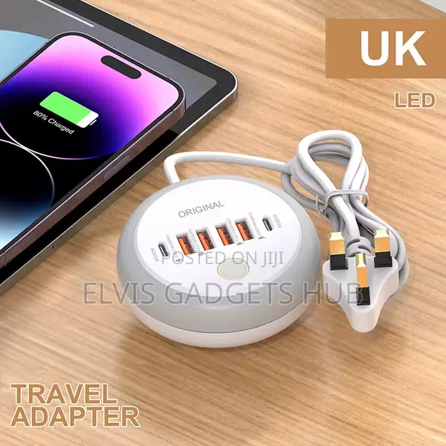 Pd50w Plug-in Charger 4usb Port +2type-C