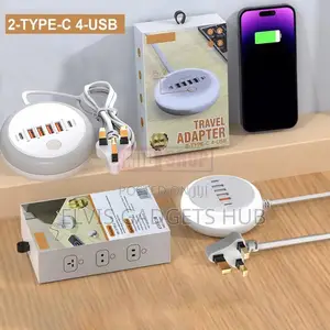 Pd50w Plug-in Charger 4usb Port +2type-C